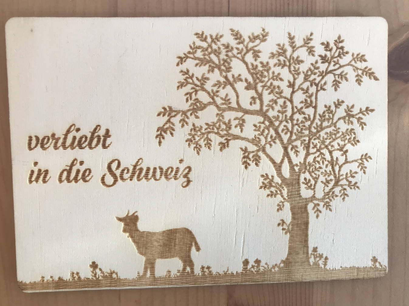 Barli Schwanli Holz Postkarten